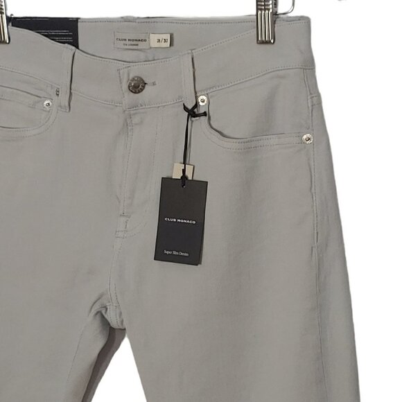 NWT CLUB MONACO Super slim Tea Lounge denim pants - Picture 5 of 15